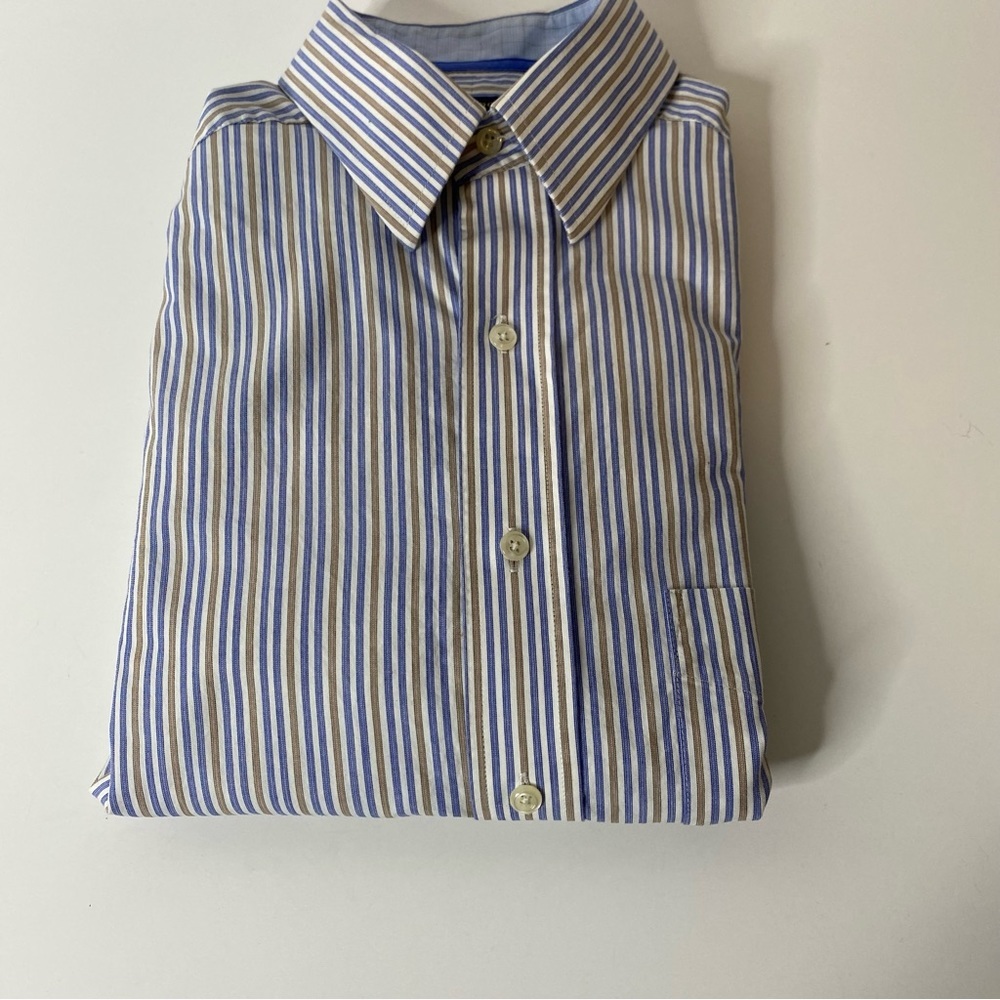 Men’s Club Room Long Sleeve Button Down Shirt Collar approx 15-1/2” Size‎ M - Picture 3 of 6